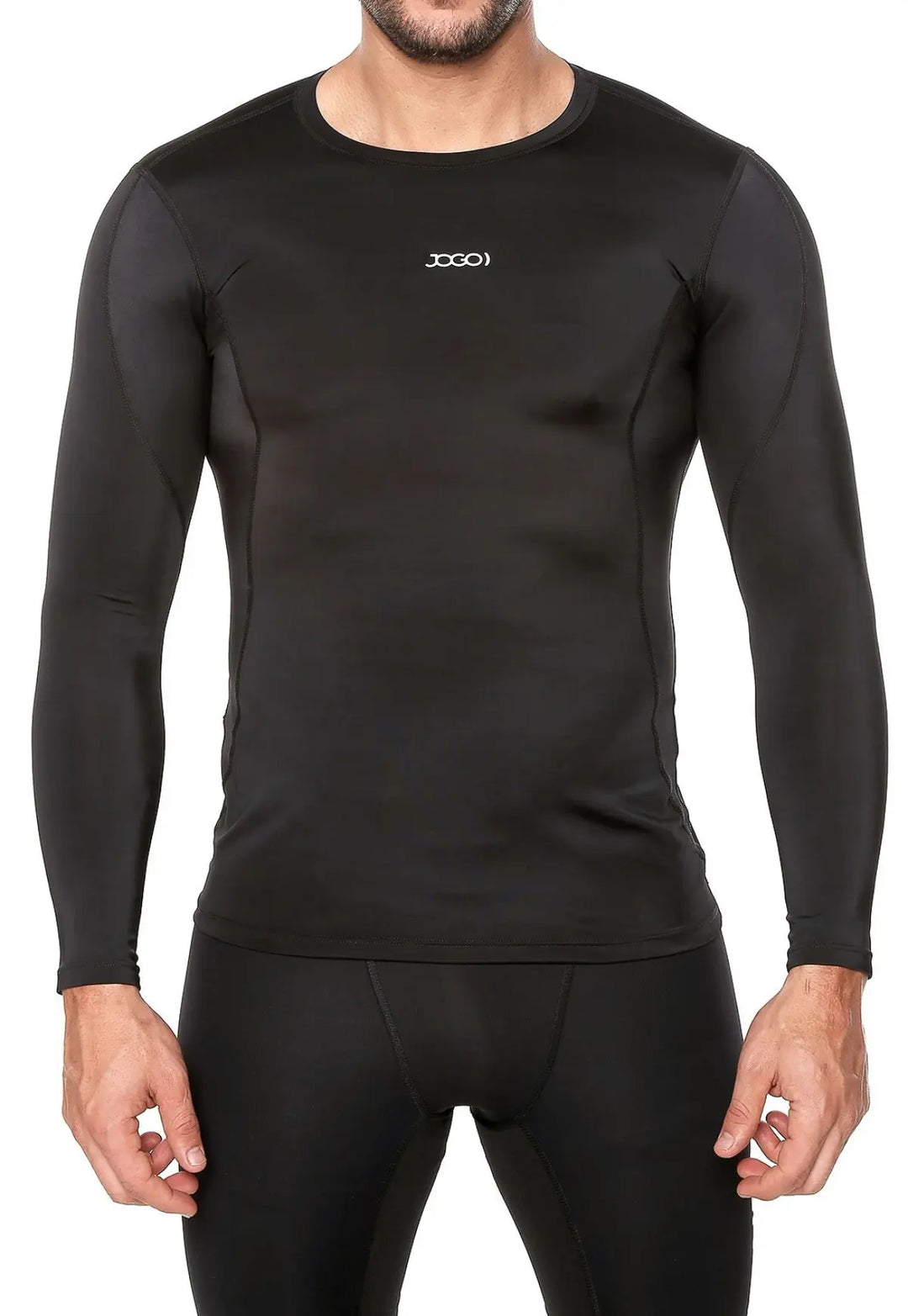 Camibuso Deportivo Slim Fit Negro para Hombre | JOGO