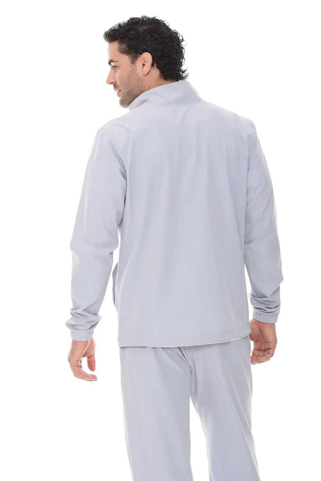 Chaqueta Deportiva Antifluido con Cremallera Gris Claro | JOGO