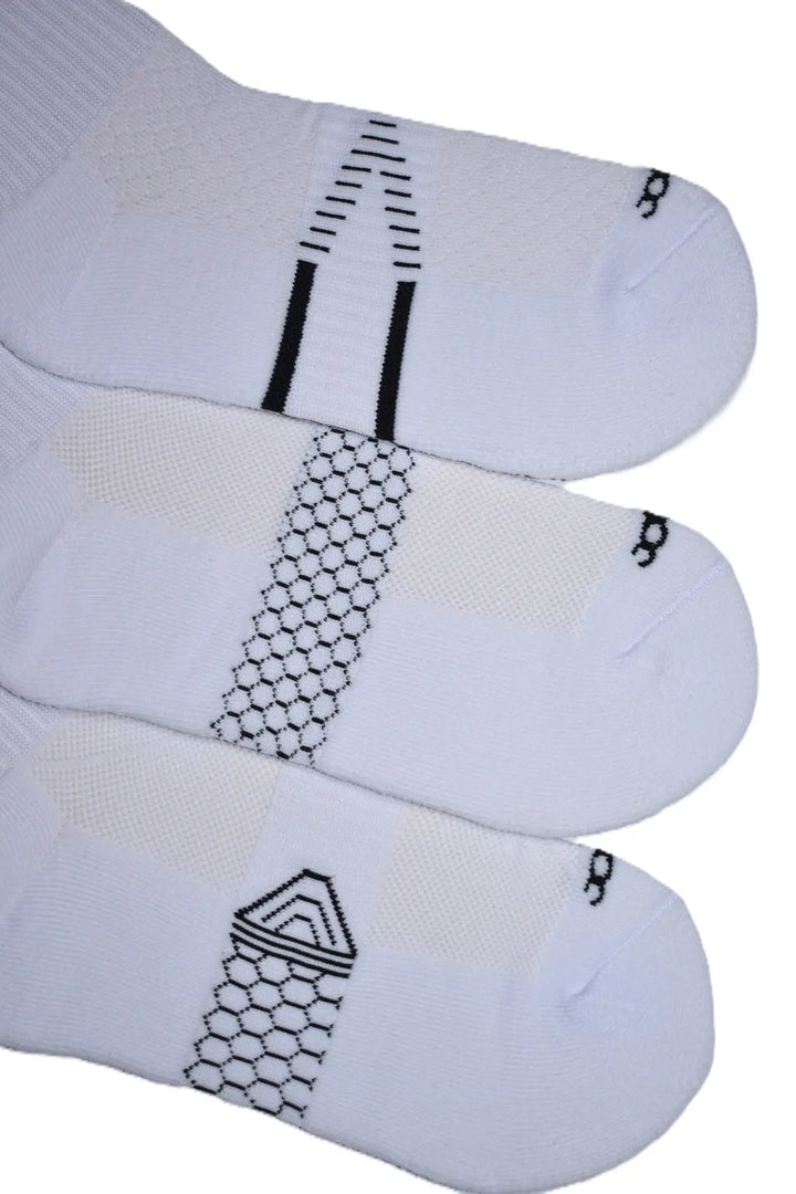 Pack x3 Medias Tobilleras Blancas JOGO en Poliamida