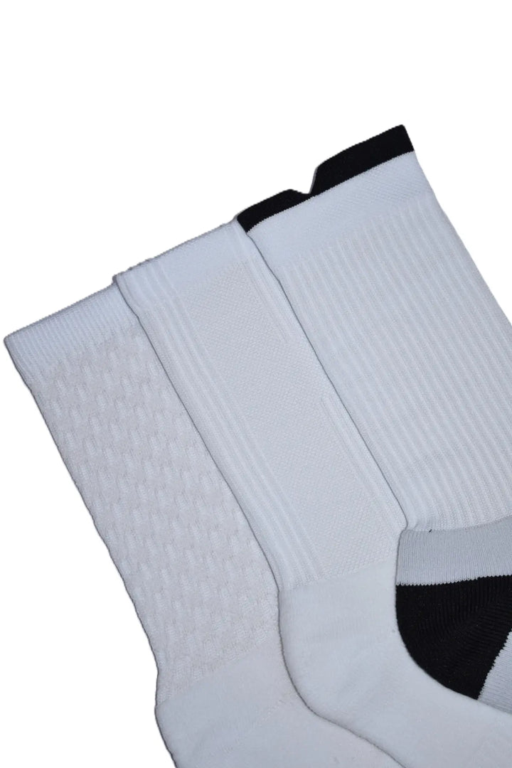 Pack x3 Medias Canilleras Blancas JOGO en Poliamida