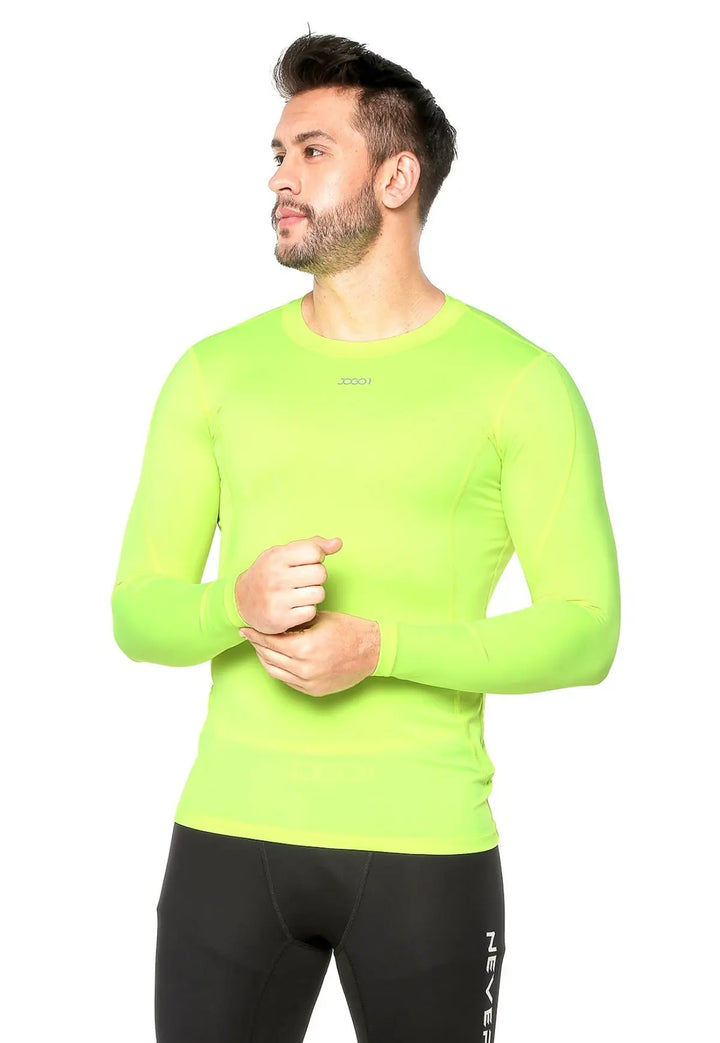Camibuso Deportivo Slim Fit Verde Neon para Hombre | JOGO