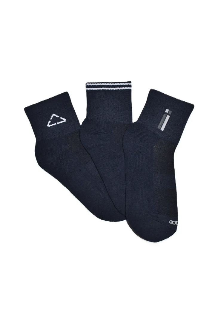 Pack x3 Medias Tobilleras Azul Oscuro JOGO en Poliamida
