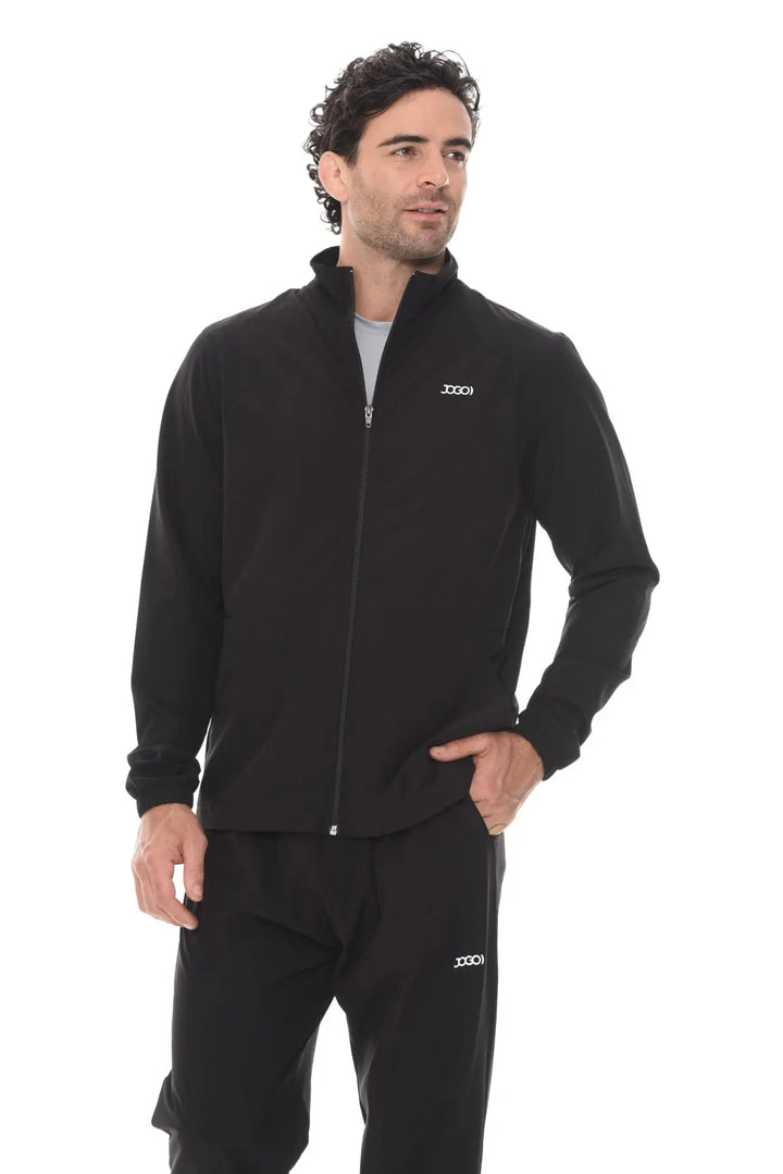 Chaqueta Deportiva Antifluido con Cremallera Negro | JOGO