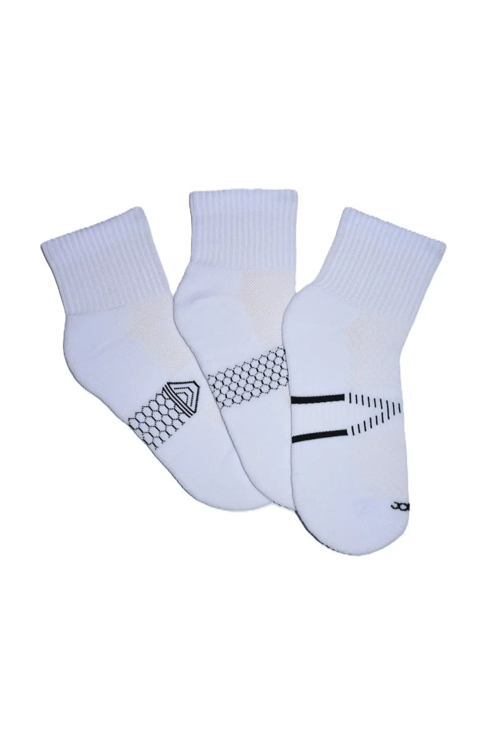 Pack x3 Medias Tobilleras Blancas JOGO en Poliamida