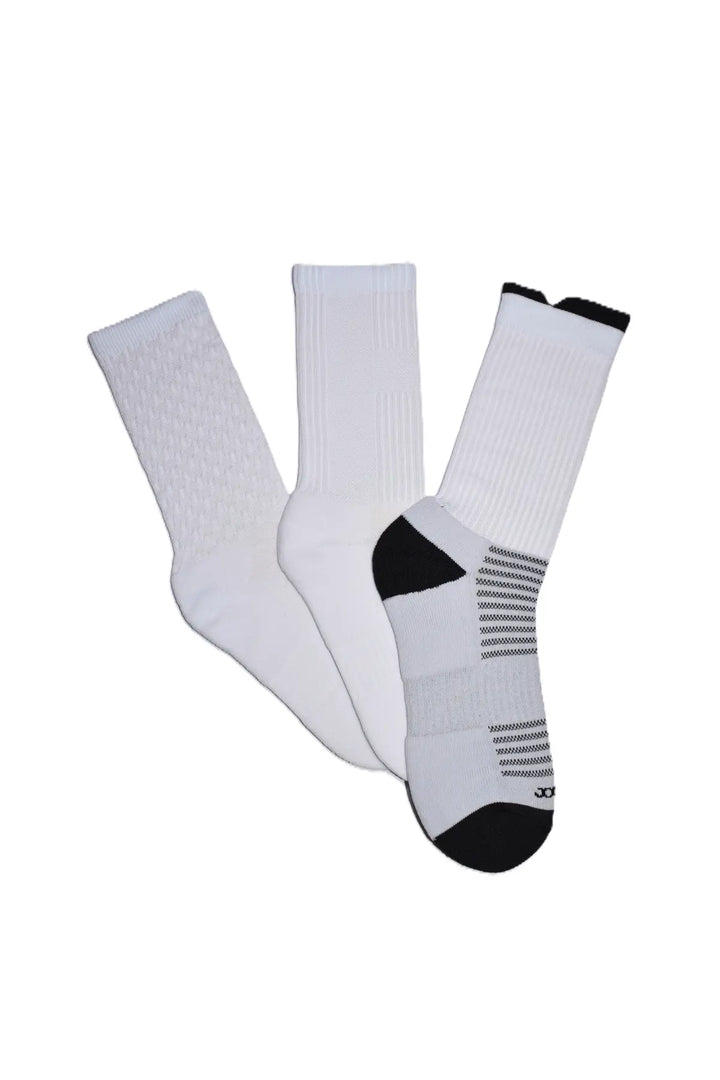Pack x3 Medias Canilleras Blancas JOGO en Poliamida