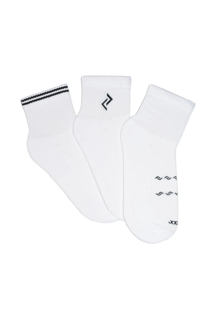 White Ankle Socks 3-Pack JOGO in Cotton