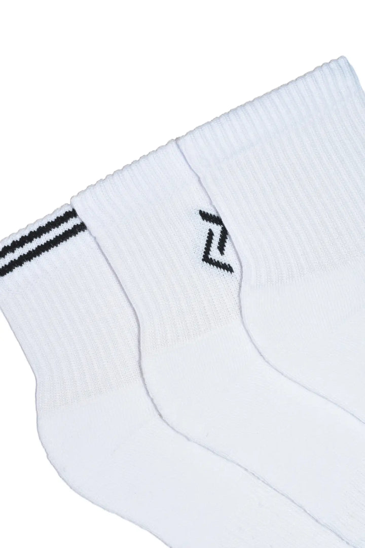White Ankle Socks 3-Pack JOGO in Cotton