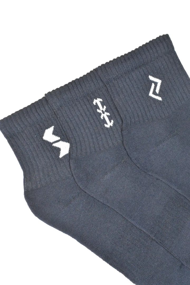 Dark Blue Ankle Socks Pack x3 JOGO in Cotton
