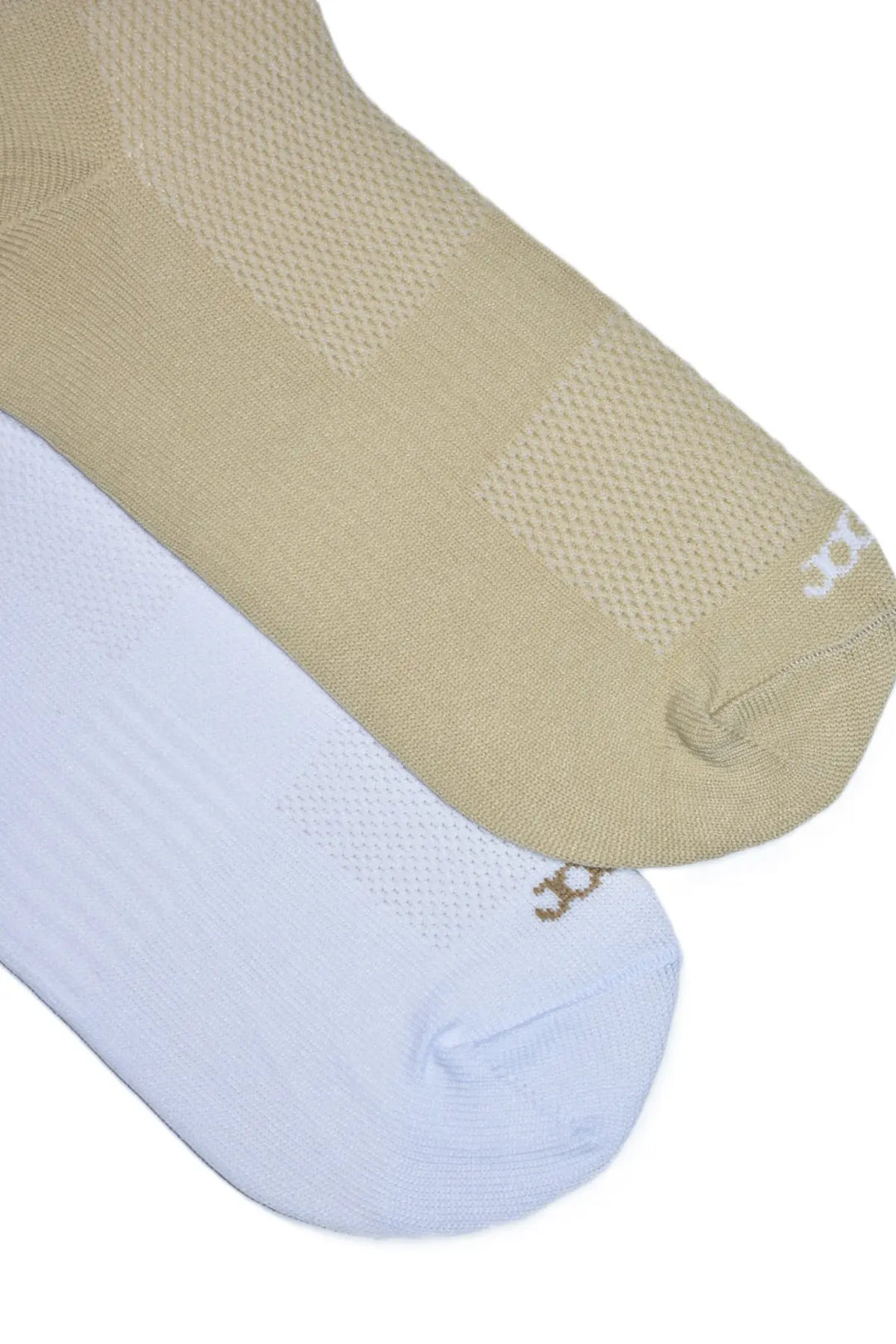 medias canilleras JOGO para mujer, diseño moderno con franjas en la parte superior aporta un toque clásico y versátil