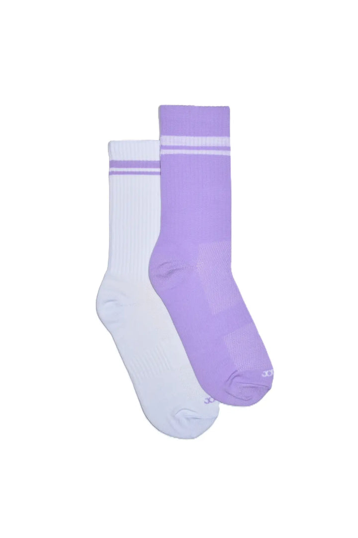 medias canilleras JOGO para mujer, diseño moderno con franjas en la parte superior aporta un toque clásico y versátil