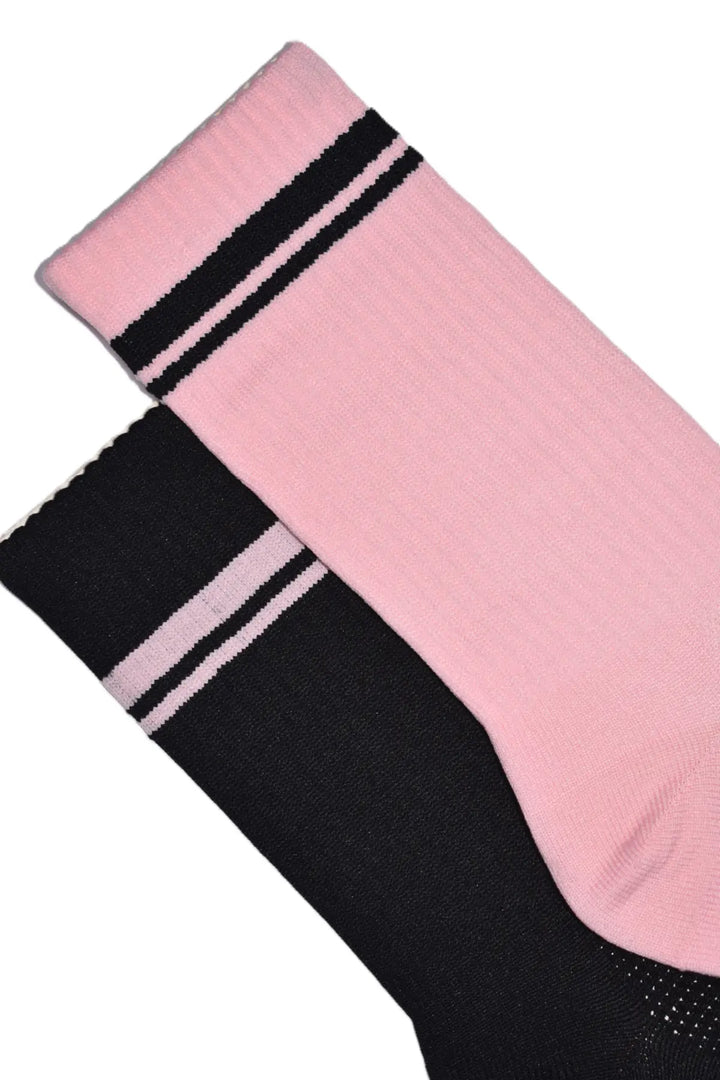 medias canilleras JOGO para mujer, diseño moderno con franjas en la parte superior aporta un toque clásico y versátil