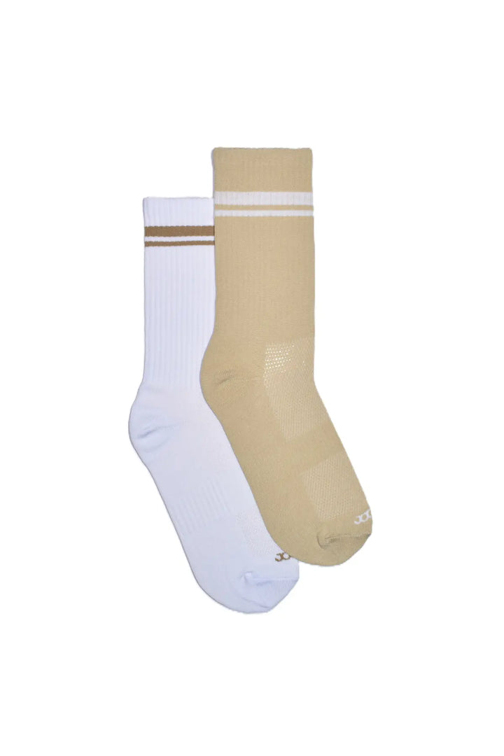 medias canilleras JOGO para mujer, diseño moderno con franjas en la parte superior aporta un toque clásico y versátil