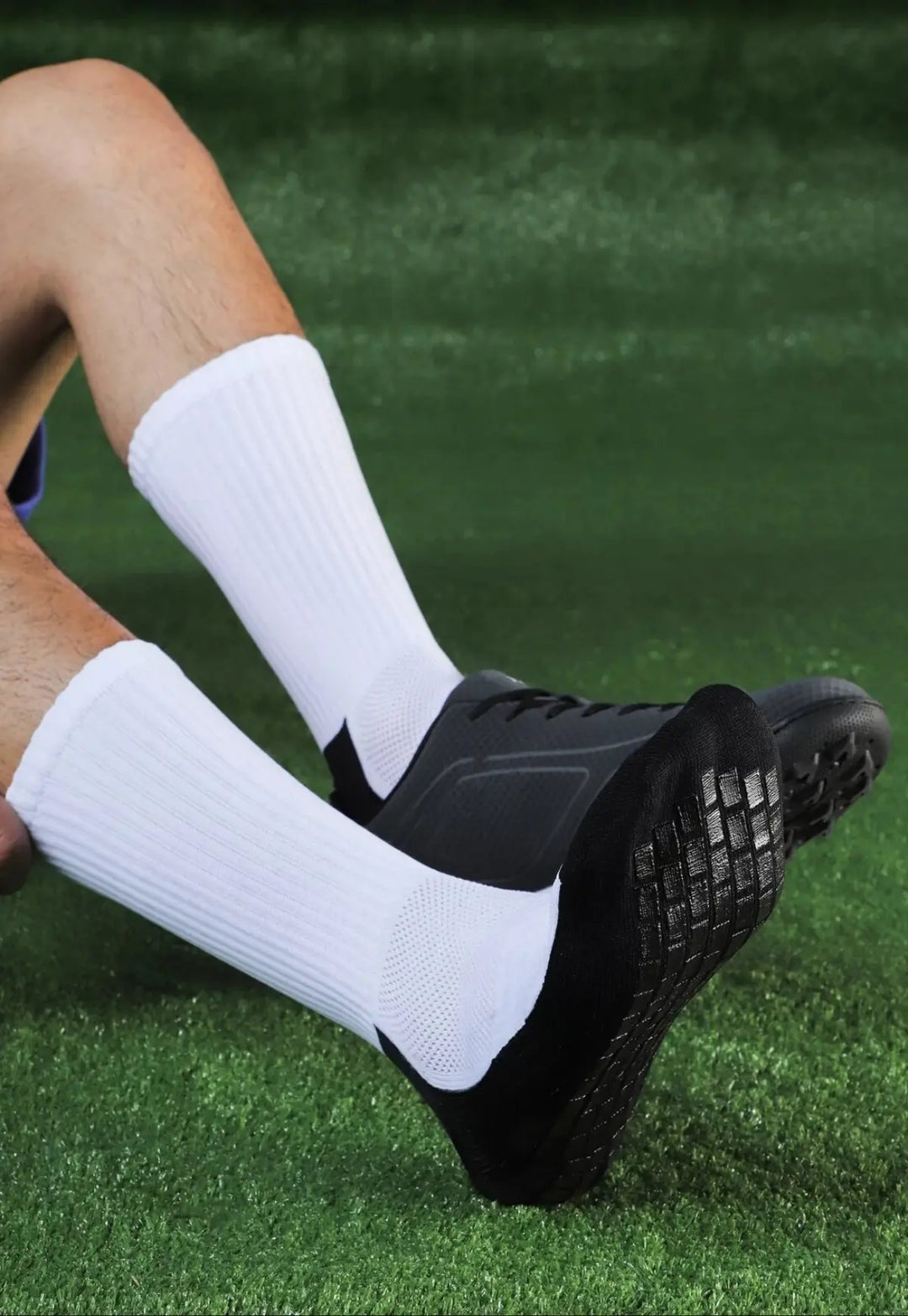 Medias canilleras antideslizantes blancas