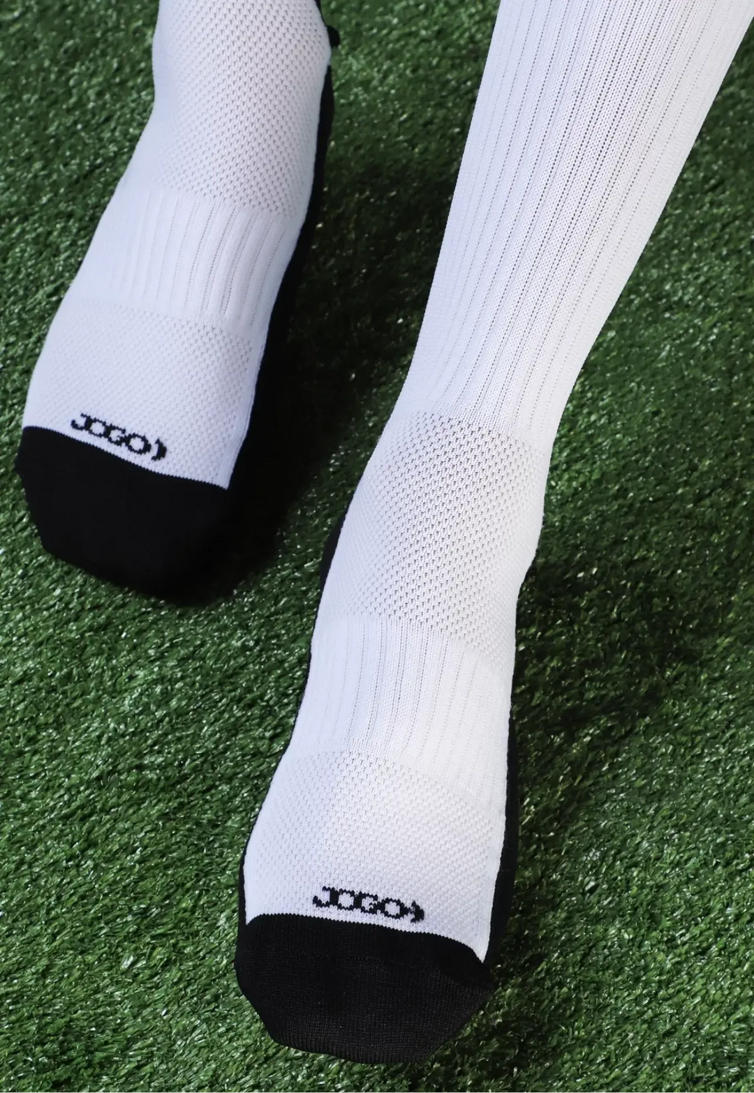 Medias canilleras antideslizantes blancas