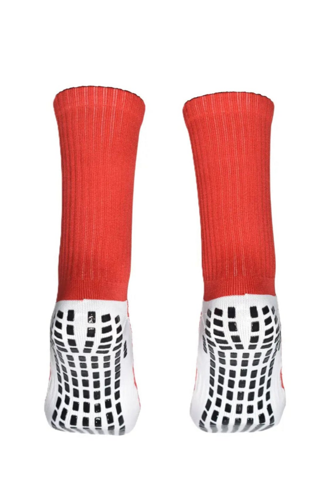 Medias canilleras antideslizantes rojas