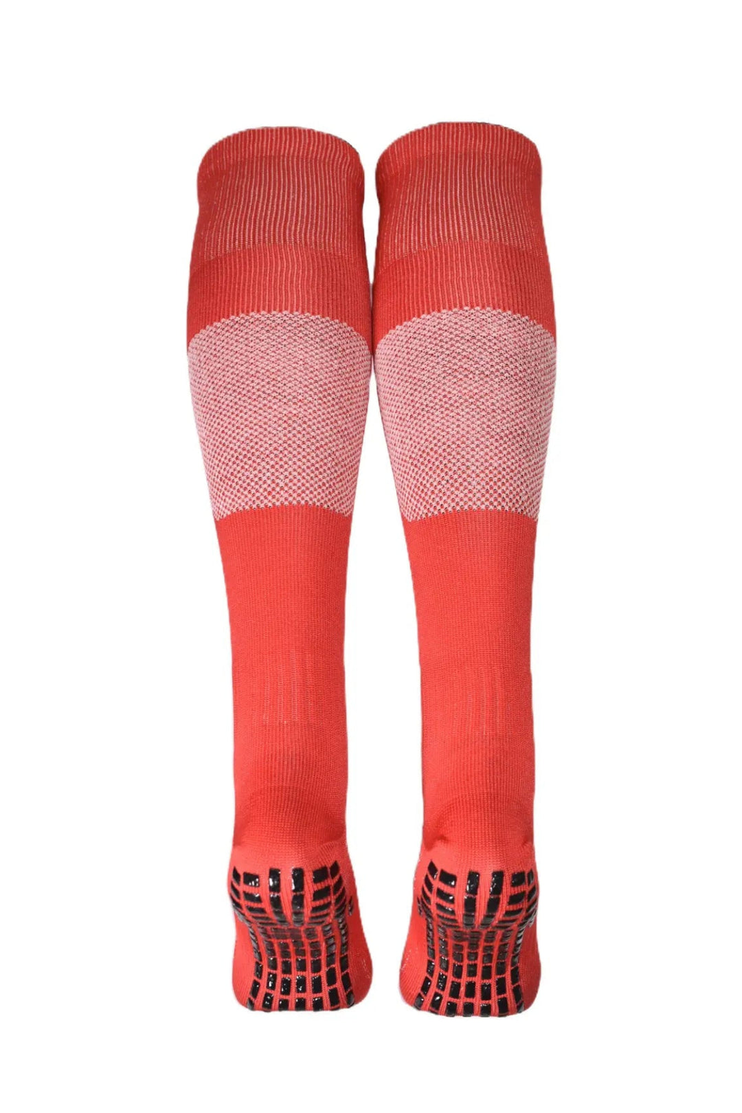 Medias de futbol profesional con antideslizante roja
