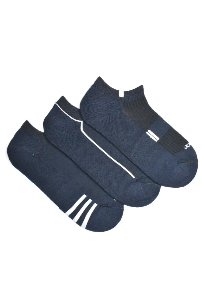 Medias taloneras azul oscuras en algodon