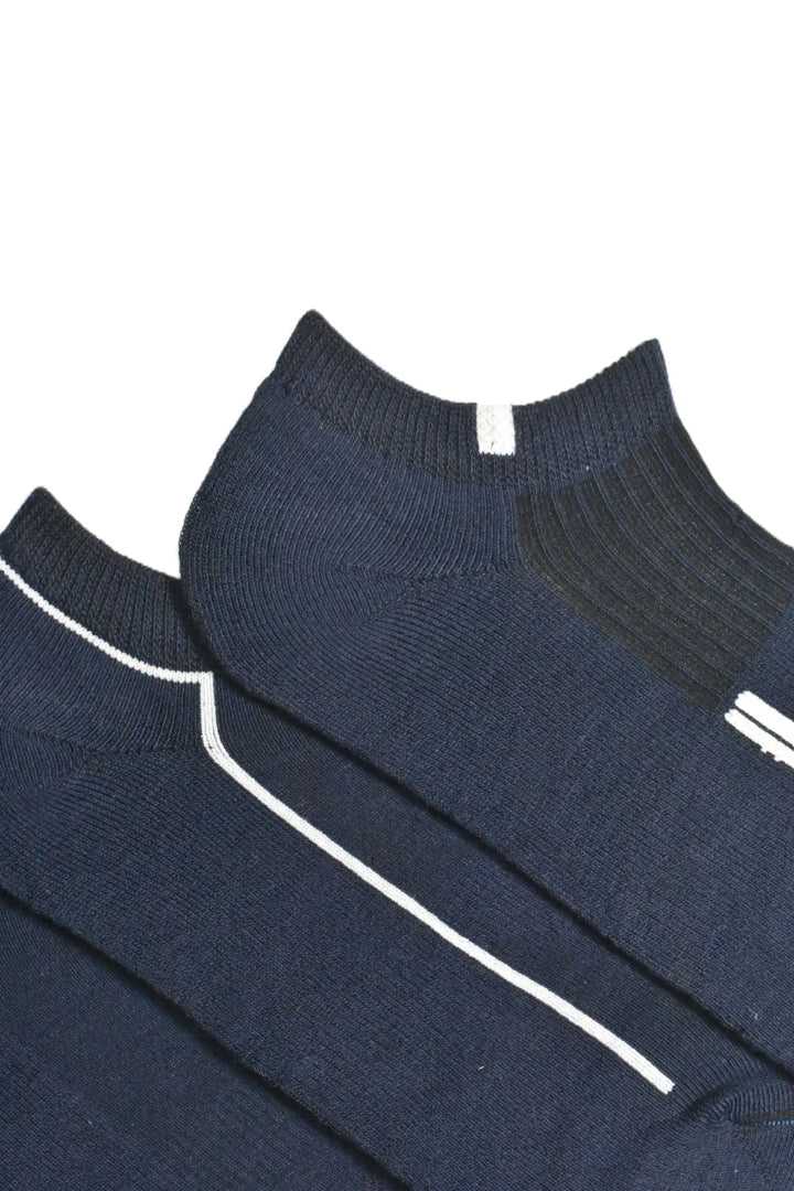 Medias taloneras azul oscuras en algodon