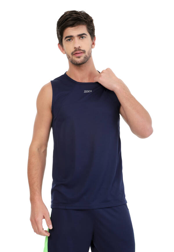 CAMISILLA DEPORTIVA COLOR AZUL OSCURO JOGO - Imagen 2